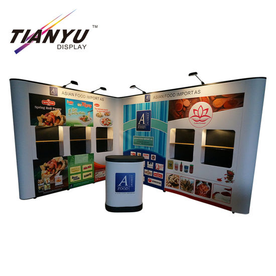 Pop up Trade Show Displays Tecido bandeira Booth Venda