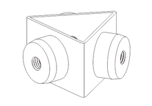 120 graus 3 vias conector