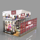 4x8m Stands Feiras Easy to Assemble portátil modular personalizado Exhibition Booth design