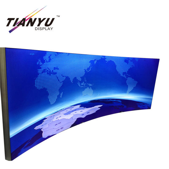 Tianyu exibição Fornecer Frameless Indoor / Outdoor Advertising Tecido LED Têxtil Floor Standing Light Box Entrar