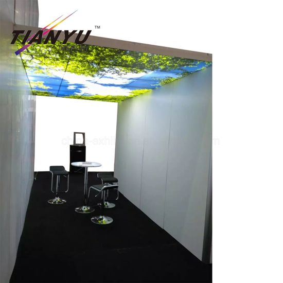 Ce Cerfication Frameless exibir publicidade Têxtil LED Light Box / telha do teto Booth