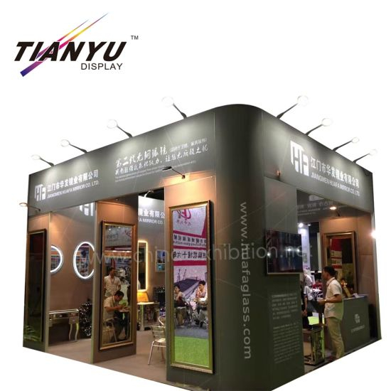 Cabine reutilizável de design personalizado Stand em alumínio modular e sem ferramentas para feiras