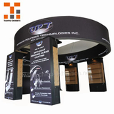 Professional Excepcional Forma Exposição personalizado 20X20 Círculo Booth Venda