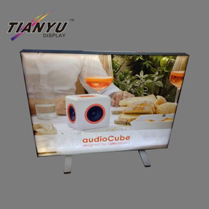 Double Frame Sided alumínio Perfil Seg Quadro Exposição Light Box Floor Standing Lightbox