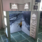 Personalizado Snow Mountain Tecido Lighting Box 3x3m Exhibit Mostra Trade Show do sistema