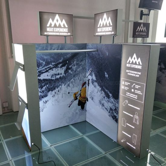 Personalizado Snow Mountain Tecido Lighting Box 3x3m Exhibit Mostra Trade Show do sistema