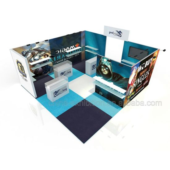 Exposição Booth Stands Projeto Trade Show Stand com Displays Show Room