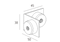 Conector de 90 graus (para porta única)